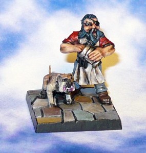 160313 mantic dungeon saga Hordin Dwarf barkeep and Gnasher